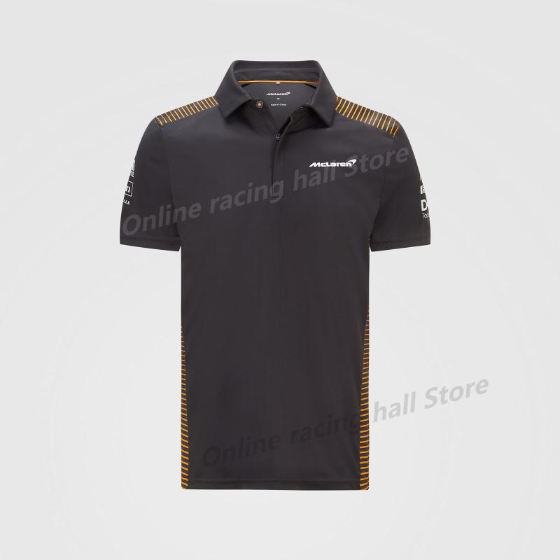 

Men's Polos F1 Summer Formula One Shirt McLaren Official Website 2022 Team Button Short Sleeve Latest Racing Suit Breathable, White