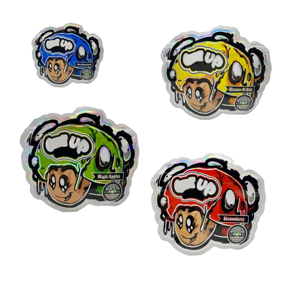 

One Up Shroom N Rde Empty Gummmies Package Bag Gummy Mylar Baggies 420 Edibles Packaging jllfHd