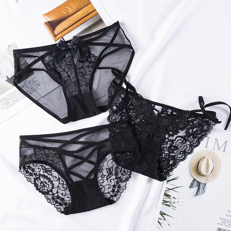 

Sexy Womens Panties Underwear Black White Red Floral Lace Lingerie Female Pantys Transparent Briefs Underpants, Color5