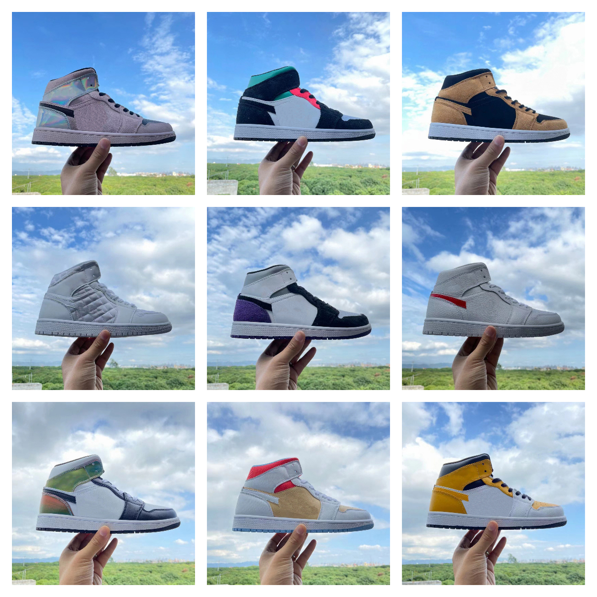 2022 hommes Chaussures de basket-ball féminins 1s Jumpman 1 High Mid Top Bordeaux atmosphère Bred Patent Universit
