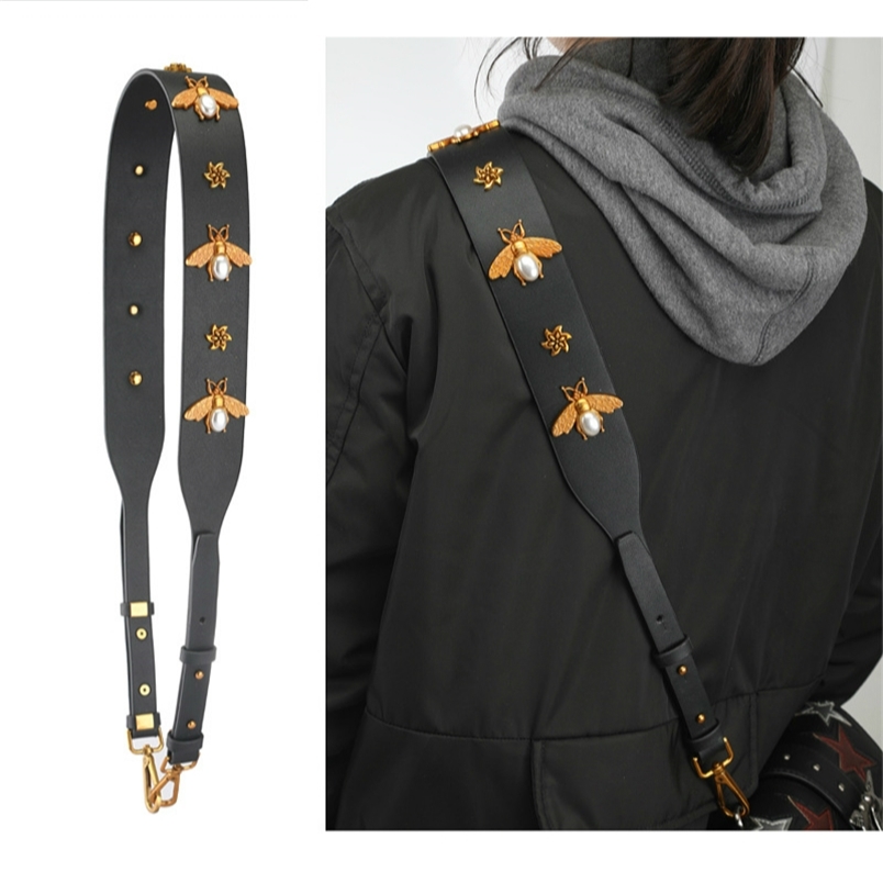 

AL Brand Bag Strap for Crossbody Belt Shouder Bag Strap Leather PU Bag Accessories Bee Straps Sac A Main Femme Bandouillere 220423