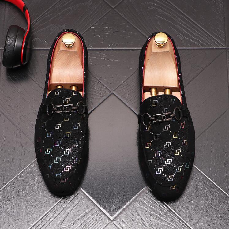 

Luxury Men's Casual Loafers Slip-on Lazy Prom Wedding Party Dress Shoes Mens Oxfords Da54, Black