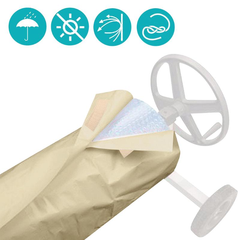 

Pool & Accessories Catazer Swimming Cover Outdoor Dustproof Waterproof UV Protective Solar Roller Reel Blanket Tool