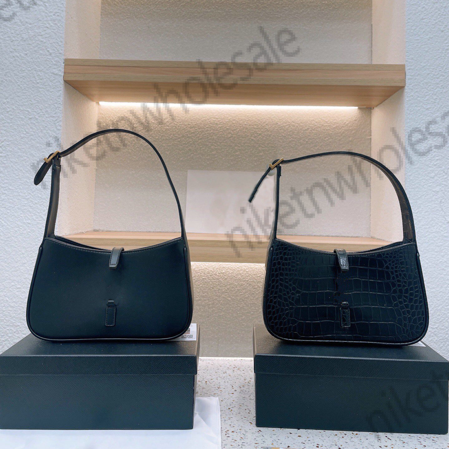 

Top-quality Armpit Bags Classic Leather Designer Handbags for Ladies Shoulder Bags Baguette Black Green Fashion wholesale, ##