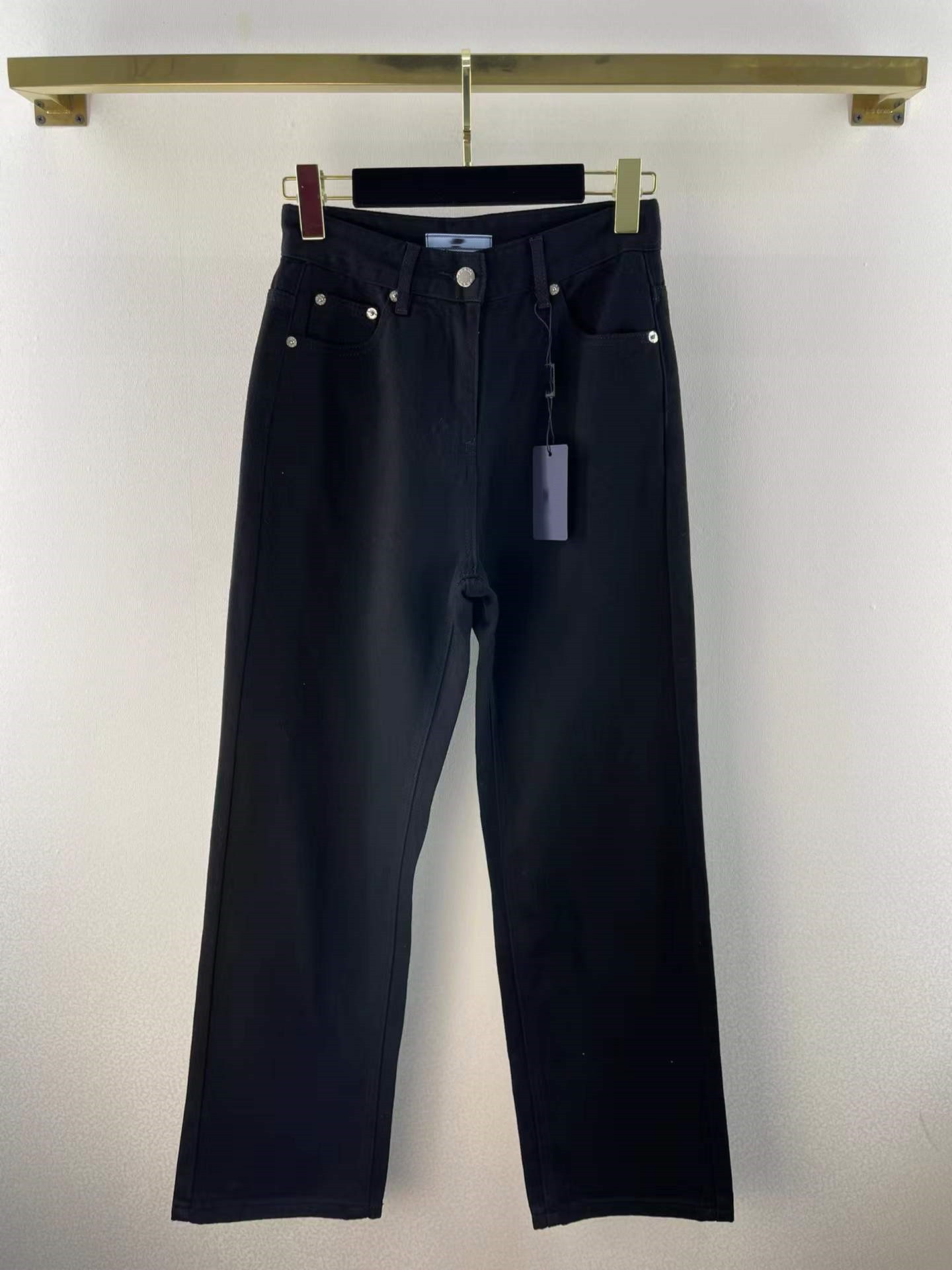 

Milan Runway Jeans 2022 Summer Autumn Fashion Designer Straight Brand Same Style Luxury Women' Clothing 0528-8, White