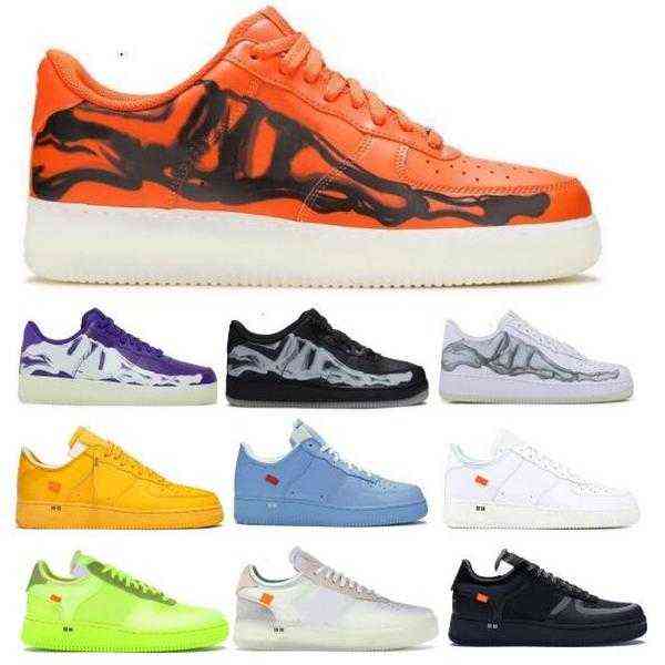 

Off 1 Low Running Shoes For Men Women Designer Fashion Sneakers 07 QS Red MCA 2.0 University Blue Gold x Moma Abloh Skateboard Tenis, Black