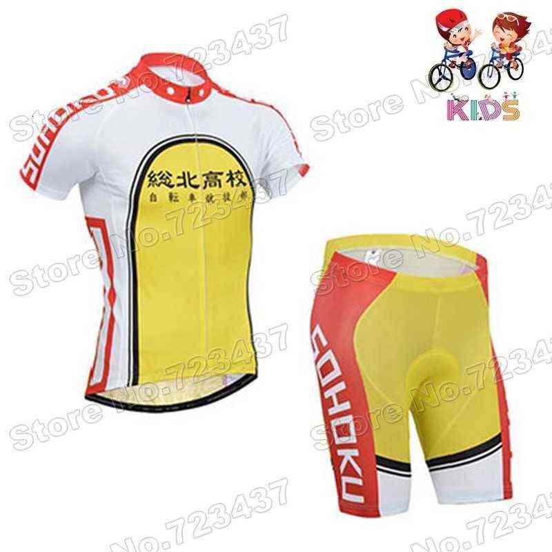 2021 Yowamushi Pedal Sohoku Kids Cycling Jersey Sets Cartoon Anime Boys Girls Cycling Clothing Road Bike Shirts Suit MTB Maillot-image-784300379
