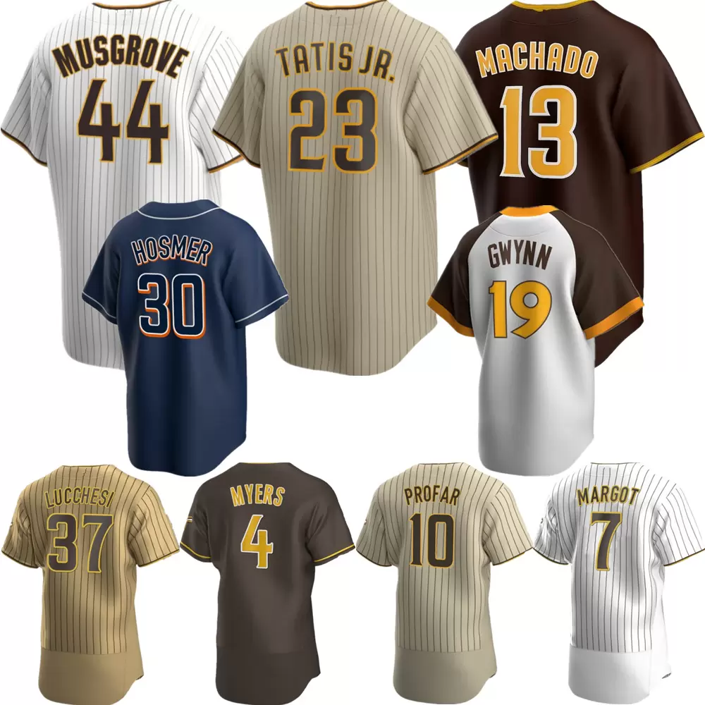 

2022 Fernando Tatis Jr. Jerseys Manny Machado Joe Musgrove Tony Gwynn Jurickson Profar Wil Myers Eric Hosmer Darvish Custom San Diego Men Women youth Baseball jersey, Color 10