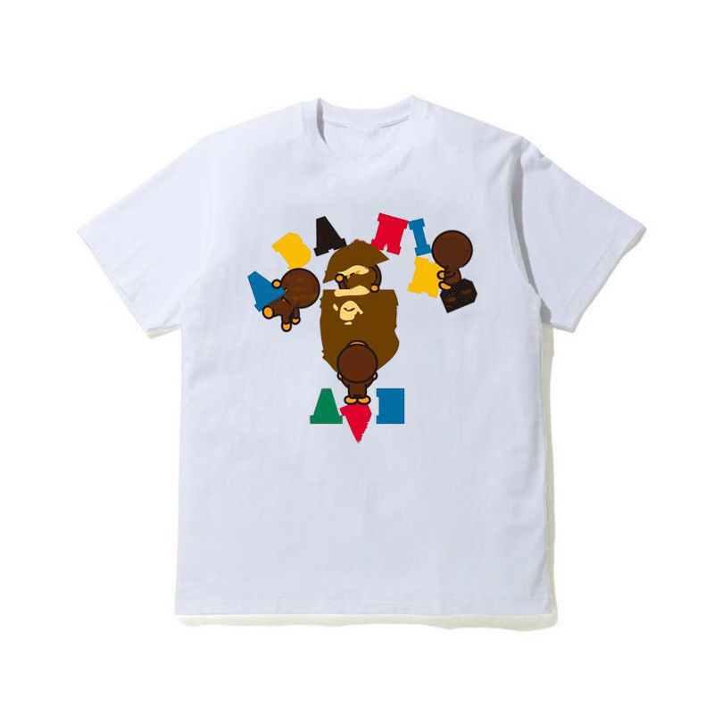 

Kids Designer Clothes Childrens T-shirts Girls Boys Short Sleeve Tops Family Clothing Loose Sport Monkey Orangutans Head Parent-Child Size 100-150 M-3XL 24 Style, 18