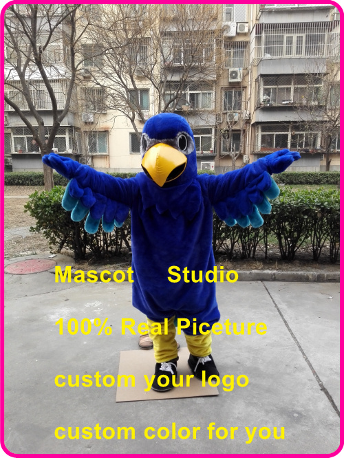 

blue eagle mascot costume plush falcon custom hawk fancy costume anime kits mascotte theme fancy dress carnival 41579