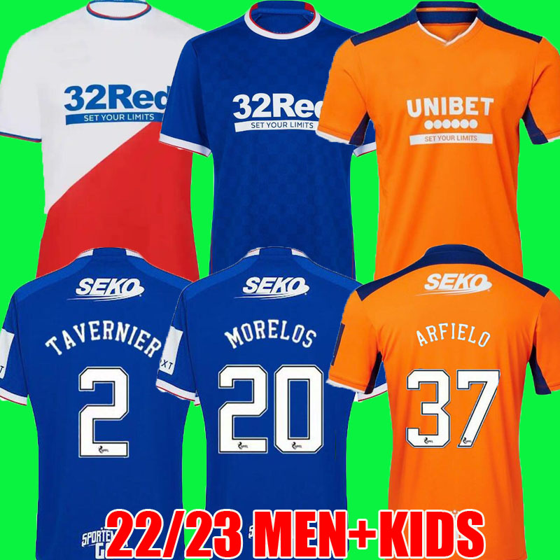 

22 23 Rangers fc third Soccer Jerseys home KENT BUDAPEST Special RAMSEY Sakala Glasgow 2022 2023 Football Shirt ROOFE MORELOS AMAD TAVERNIER men kids away third, Home 1