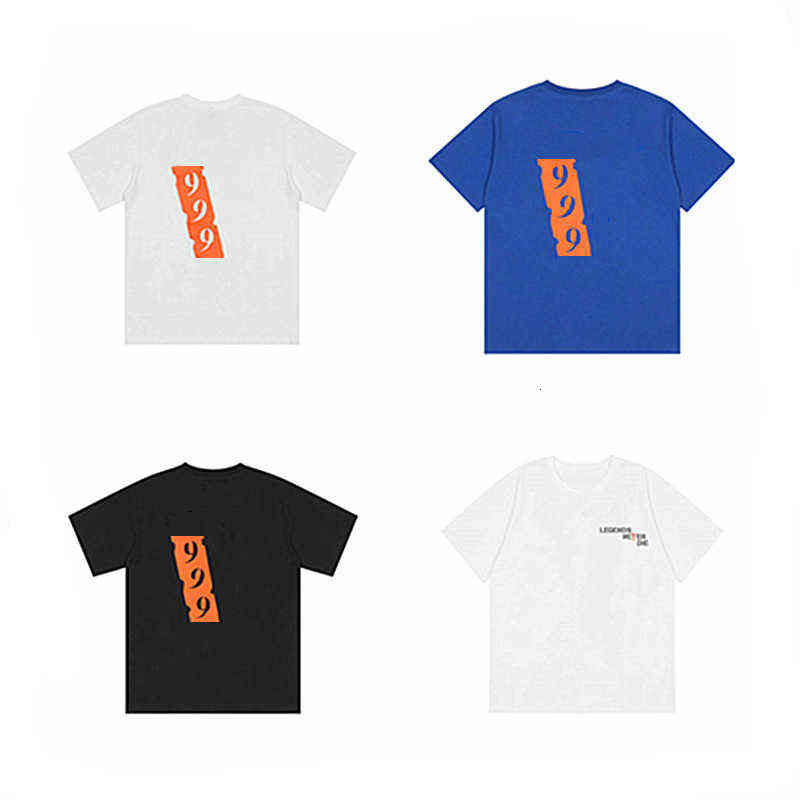 

Designer tshirt Vlones Life Hip Hop orange 999 Print t shirts Miami Pop Guerrilla Shop Limited mens shirt Backing, White