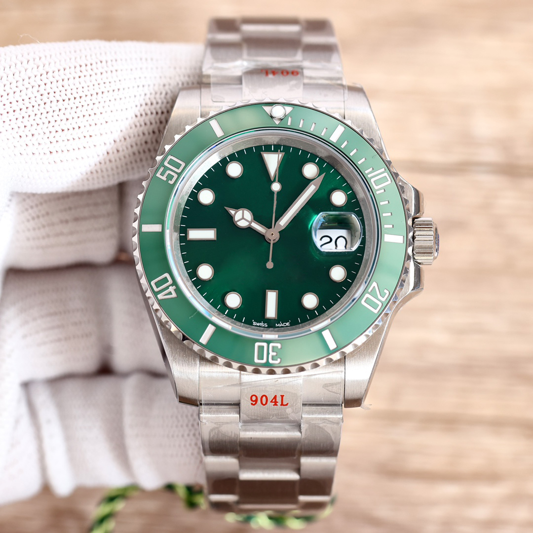 

high quality mens automatic mechanical ceramics watches 41mm full stainless steel Gliding clasp Swimming wristwatches sapphire luminous watch, Color 5