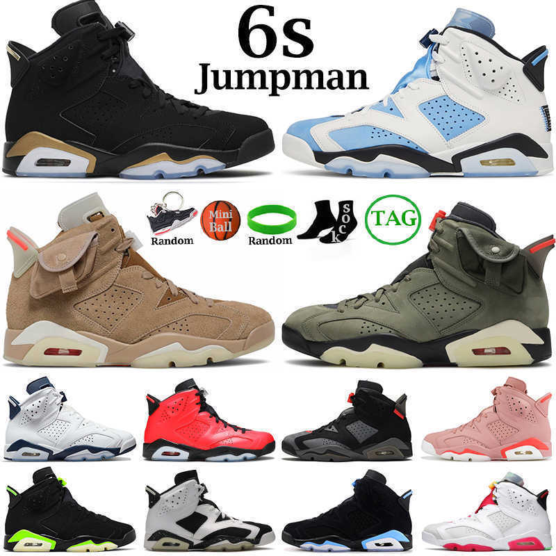 Men Women 6s Basketball Shoes Jumpman 6 UNC White Midnight Navy British Khaki Olive Black Cat Bordeaux Bred Iron Grey Mens Trainers Sports