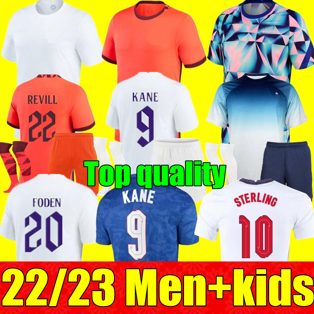 

New Angleterre FODEN soccer jerseys 2022 KANE STERLING GREALISH RASHFORD MOUNT BELLINGHAM ENGlANDS SANCHO 22 23 national Football shirt Men kids kit uniform, Away