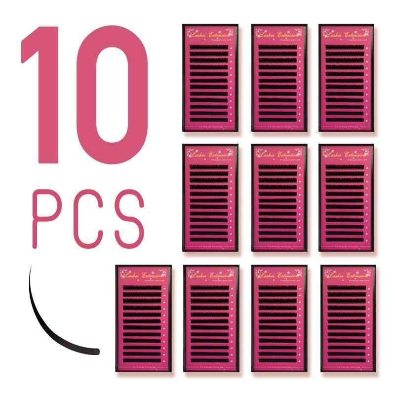 

False Eyelashes Lucky Lash 10cases/lot Eyelash Extensions For Grafting Natural Long With High Quality Korea PBT SuppliesFalse