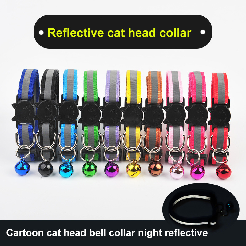 

Pet Collar With Bell Adjustable Cat Collars Soft Protect Pet Supplies Teddy Bomei Dog 1223836