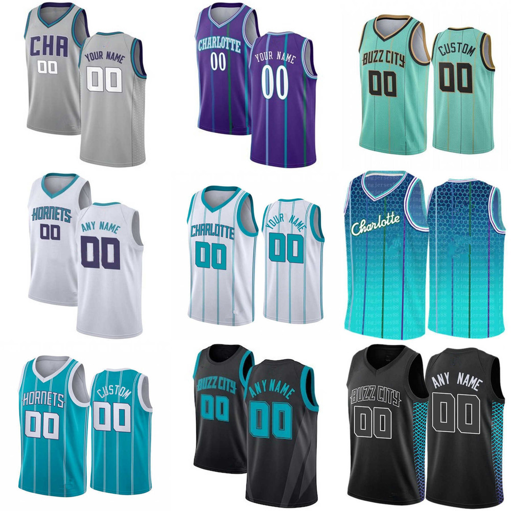 

75th Custom Jersey Charlotte''Hornets''Men Women youth James 5 Bouknight Kai 23 Jones Kelly 12 Oubre Jr. Basketball Jerseys, Color