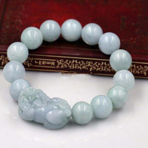 

100% natural green jade bracelet brave lucky Pixiu Bracelet
