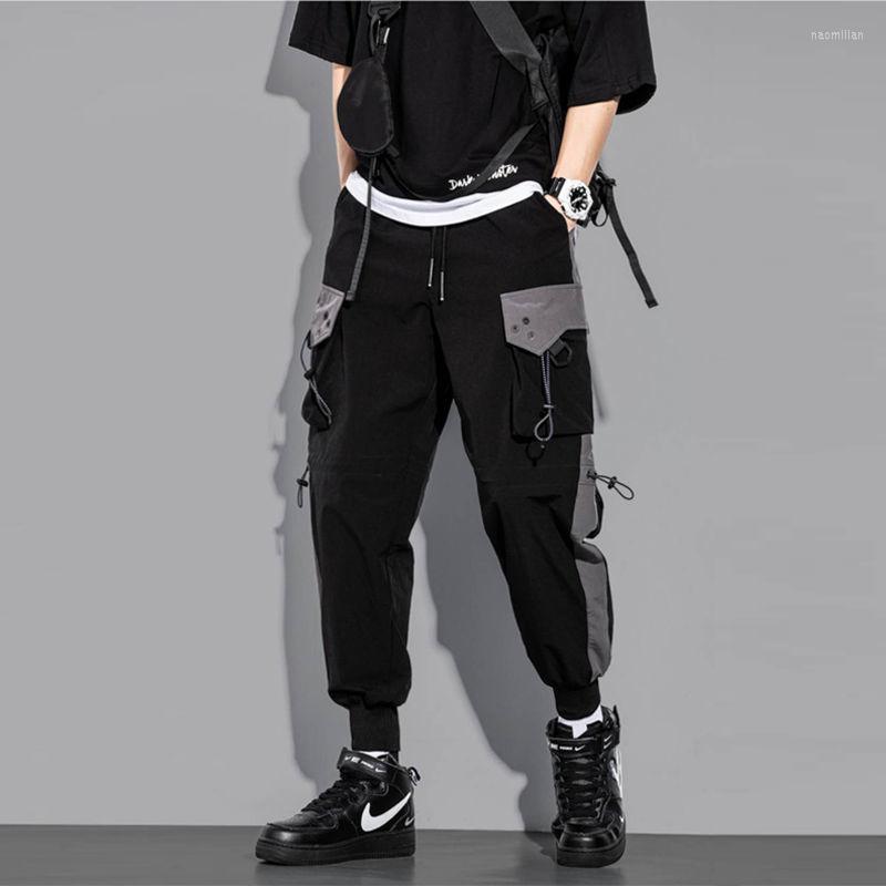 

Men's Pants Streetwear Cargo Men Autumn Spring Loose Korean Style Casual Student Hip Hop Ankle Banded Men's Long PantsMen's Naom22, Black