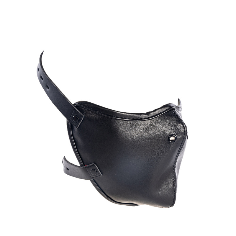 PU Le cuir Hood Mask bouche bouche bouche bâillon Bondage Contrraintes d'esclaves Fétisan Toys sexy pour femmes hommes gay couples flirter les je