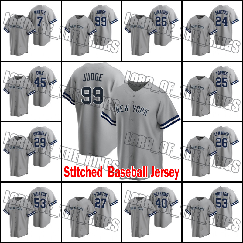 

99 Aaron Judge Jersey Yankees Anthony Rizzo New York''Derek Jeter Joey Gallo Giancarlo Stanton Gerrit Cole DJ LeMahieu Gleyber Torres Josh Donaldson Babe Ruth Mantle, Man custom jersey (yj)