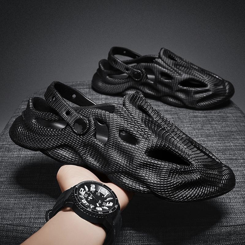 

Slippers Men White Summer 2022 Luxury Designer Casual Sandals For Man Fashion Outdoor Beach Shoes Comfortable Non-slip FootwearSlippers, Black