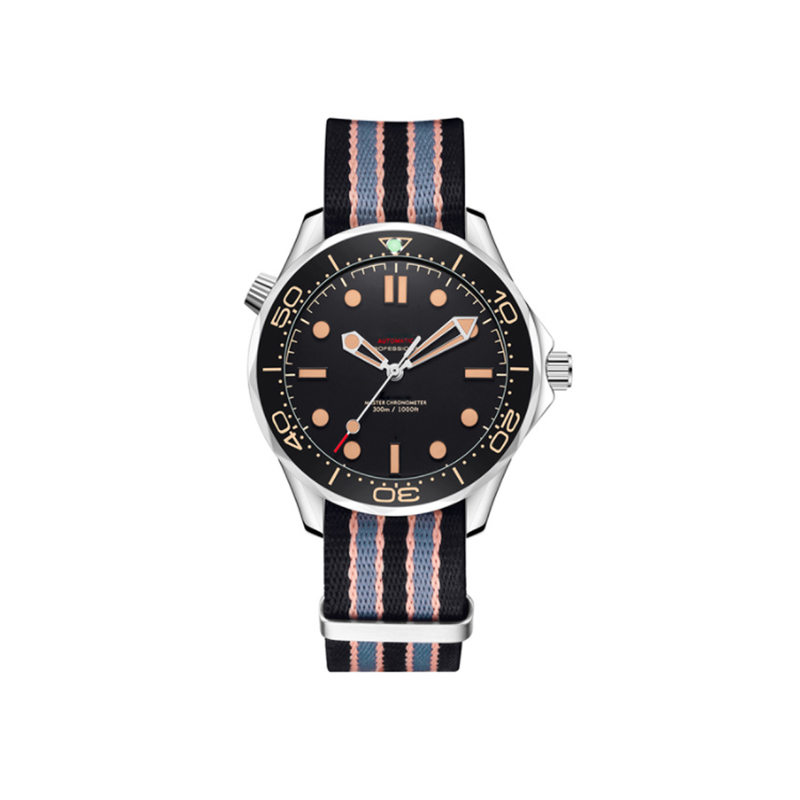 

Designer Men Automatic Mechanical Watches Ceramic Bezel Stainless Steel Strap Wristwatches 42mm No Time To Die 007 Watch, Black