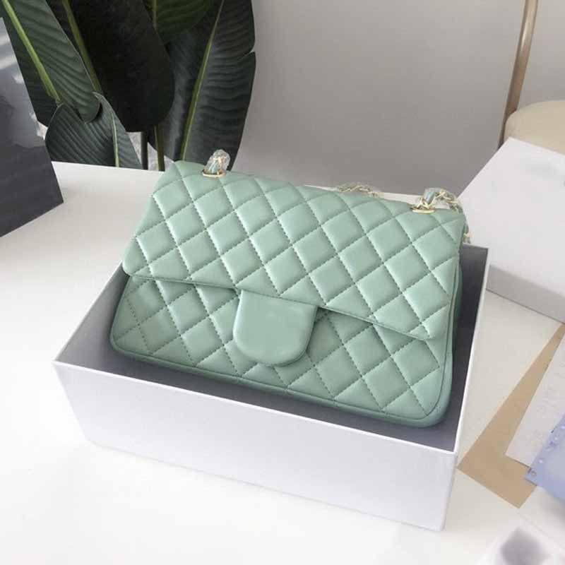 

26*16*8CM Flap Ladies Designer Bags Solid Color PU Shoulder Bags Gold-Tone Metal Chains Classic Handbags Timeless Diamond Quilting Crossbody Bag Handbag For Womens, Blue