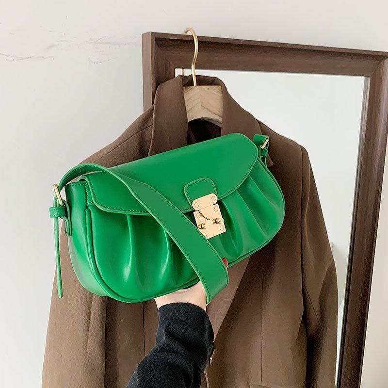 

Evening Bags Armpit Handbags Women Clouds Messenger Bag For Girls Sac Brand Vintage Soft Leather Shoulder Female Crossbody Green, Black