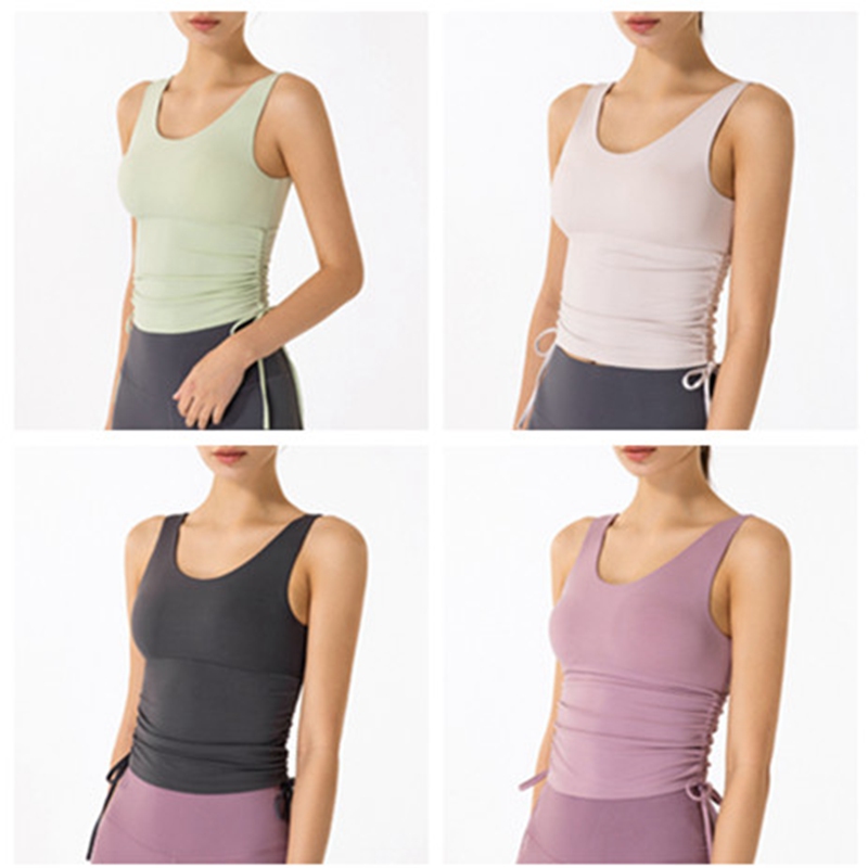 

LULU Women Yoga Outfits Wear Sports Slim Bra High Impact Fitness Seamless Top Fitness Tank, X001