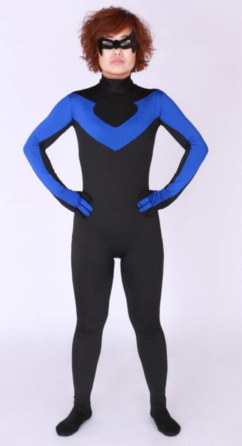 

Halloween cospaly superhero Catsuit Costumes full body Spandex Unitard tights Lycar zentai stage jumpsuit for kids adults, Black