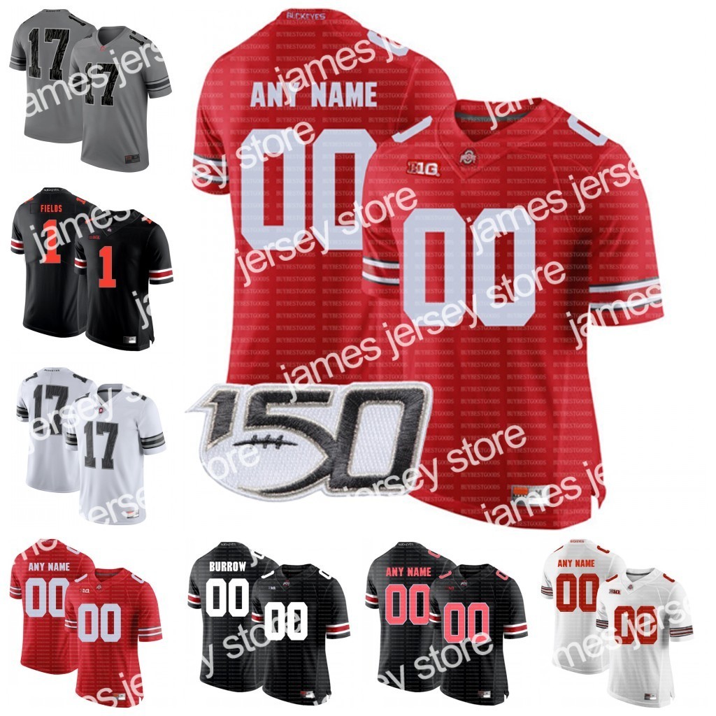 

Football Jerseys Custom Ohio State Buckeyes Football C.J. Stroud J.T. Tuimoloau Chris Olave Julian Fleming Quinn Ewers Eddie George Any Name Number OSU 150TH