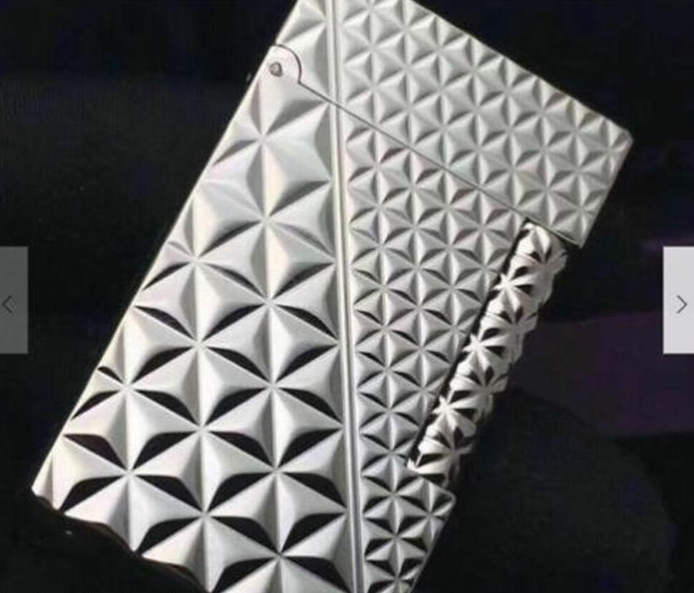 

ST lighter bright sound gift with adapter luxury men accessories gold silver pattern for boyfriend gift 154