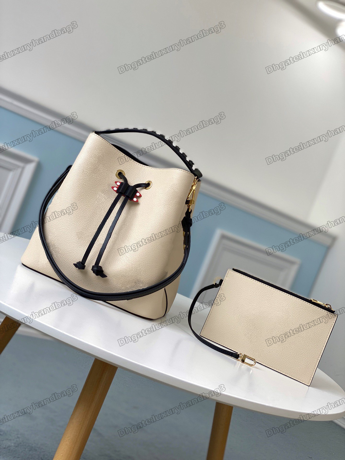 

Tote NeoNoe Bucket bag Womens Designer Luxurys Crafty NeoNoe MM M56888 Handbag Shoulder Bags Flower Printing Neo Noe Drawstring CrossBody
