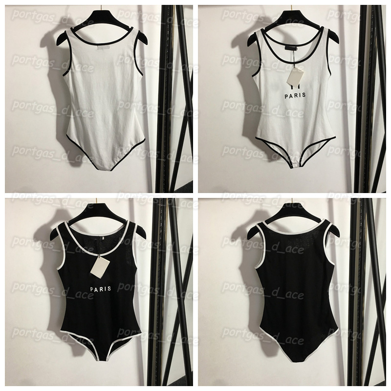 

Paris Womens Bodysuit Slim White Black Leotard Jumpsuit For Women Yoga Dancing Sports Bodysuits Fashion Rompers, White with lable#20217871