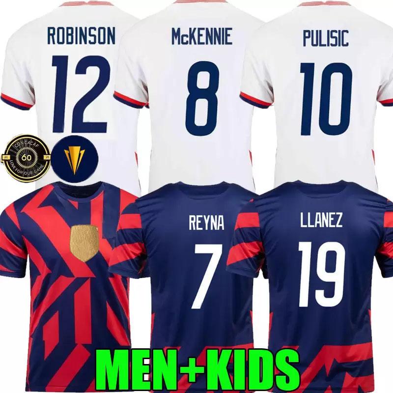 

PULISIC MCKENNIE Soccer Jersey AARONSON 2021 PRESS Sargent MORGAN LLOYD America Football jerseys Shirt Camisetas women men KIDS DEST MUSAH UsAs Robinson, Home player