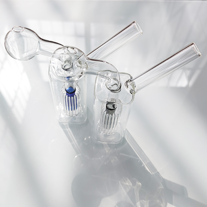 

Glass Hookah Smoking Pipe Oil Burner Tobacco Bowl Square Smoke Shisha Diposable Glass Pipes Together Ash Catchers Bong 10mm Sets Percolater Bubbler Gifts