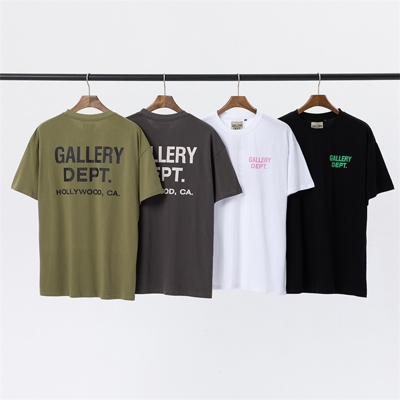 Galerie T-shirts Designer Gary Mens Slogan en lettres imprimées Coucle Round à manches courtes Tshirt pour hommes couples de base d'été Tshirt OP