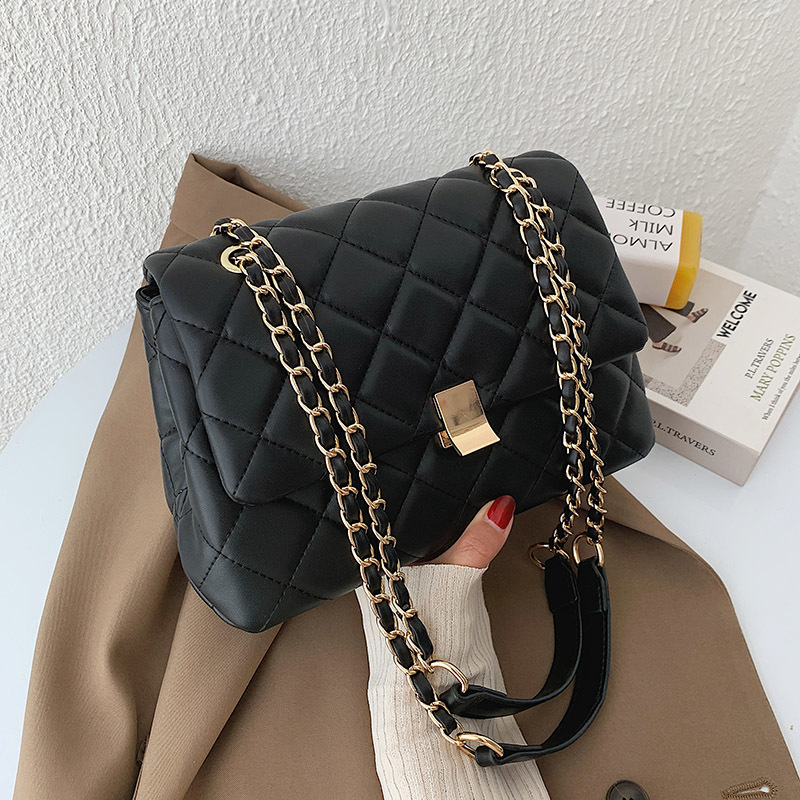 

Casual Small Black PU Leather Crossbody Bags For Women Chain Shoulder Handbags Women's Branded Trending Hand Bag 220616, Khaki