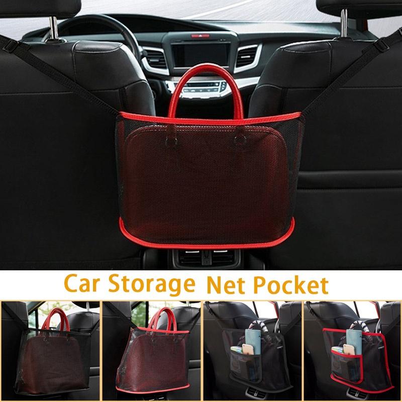 

Car Organizer Seat Back Net Storage Bag Tote Hanging Pocket Block