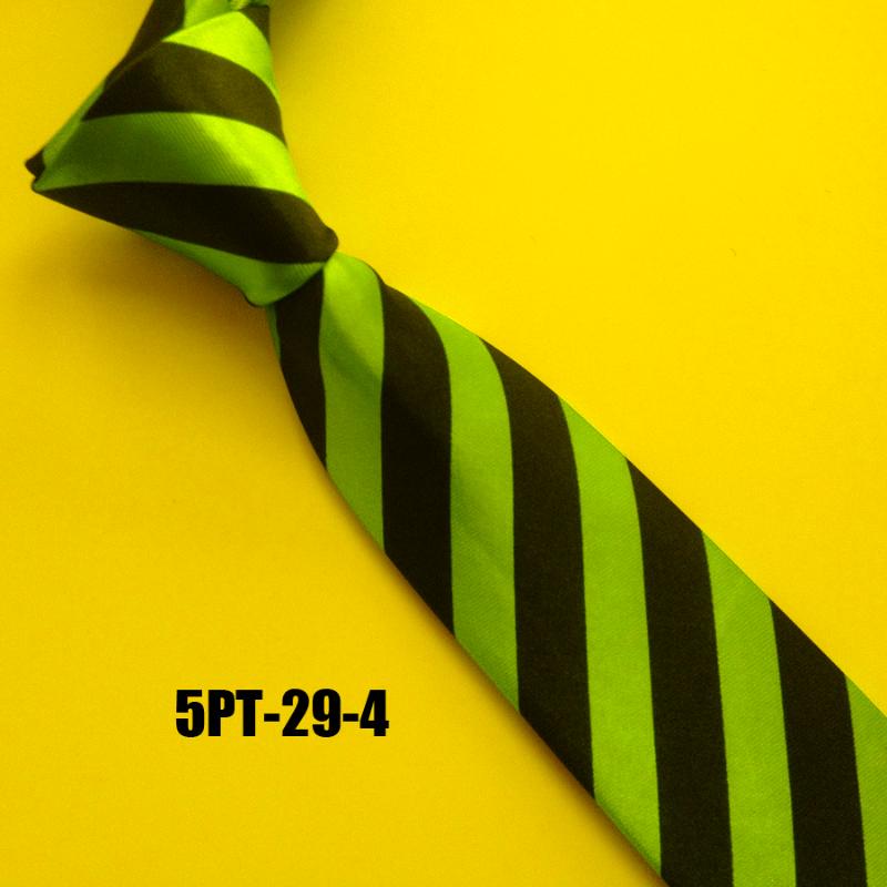 

Bow Ties 5cm Young Men Narrow Tie Fashion Satin Necktie Black With Blue StripesBow