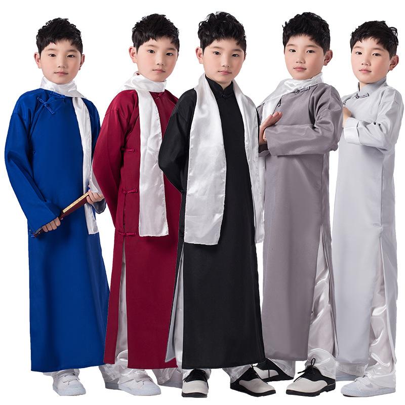 

Ethnic Clothing Traditional Chinese Kids Cheongsam Gown Boys Hanfu Tang Suit Costume Republic Of China Dress