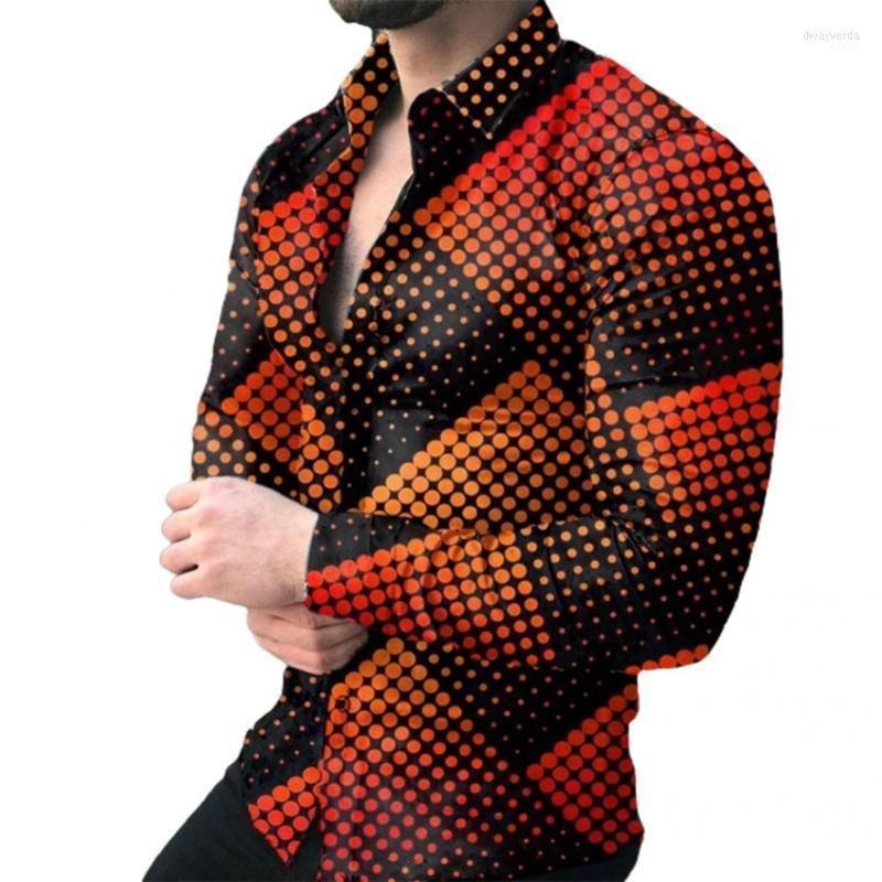 

Men's Dress Shirts Buttoned Shirt Loose-fitting Lapel Streetwear Men Dway22