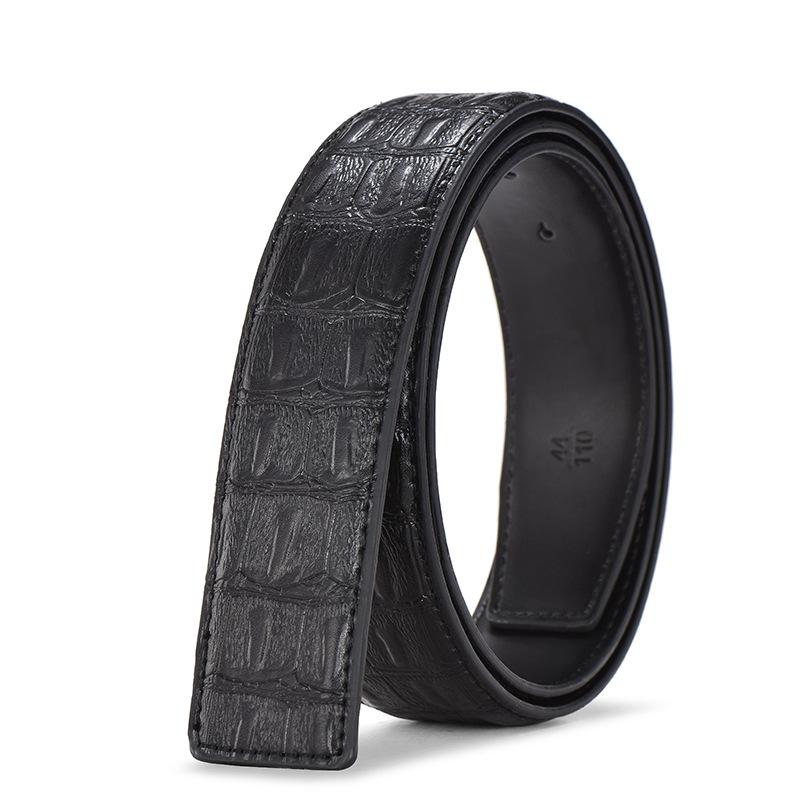 Ceintures peau de vache ceinture corps pour homme pas de boucle cuir de vache H Crocodile hommes haute qualité véritable G luxe décontracté ceint