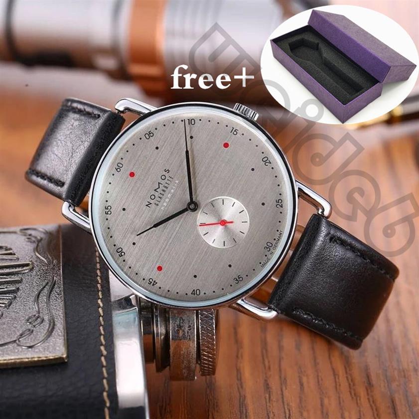 

Discount fashion brand NOMOS unisex watch quality quartz movement waterproof business watch Men Dress Watches Women2992, Red