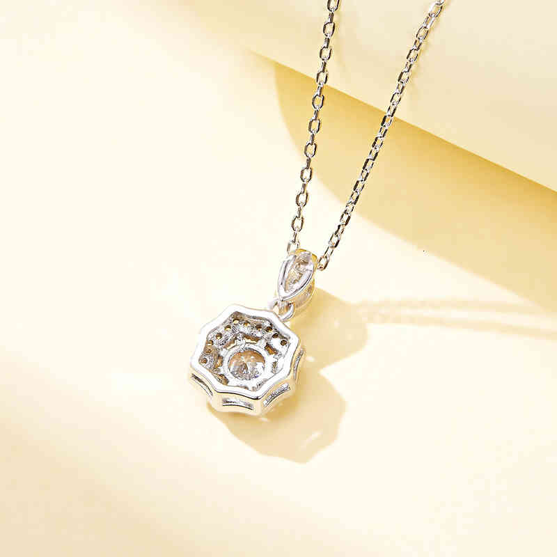 

designer Compare with the original CS925 Sterling Silver full diamond star necklace women's advanced feeling versatile Zircon Pendant flower clavicle chain