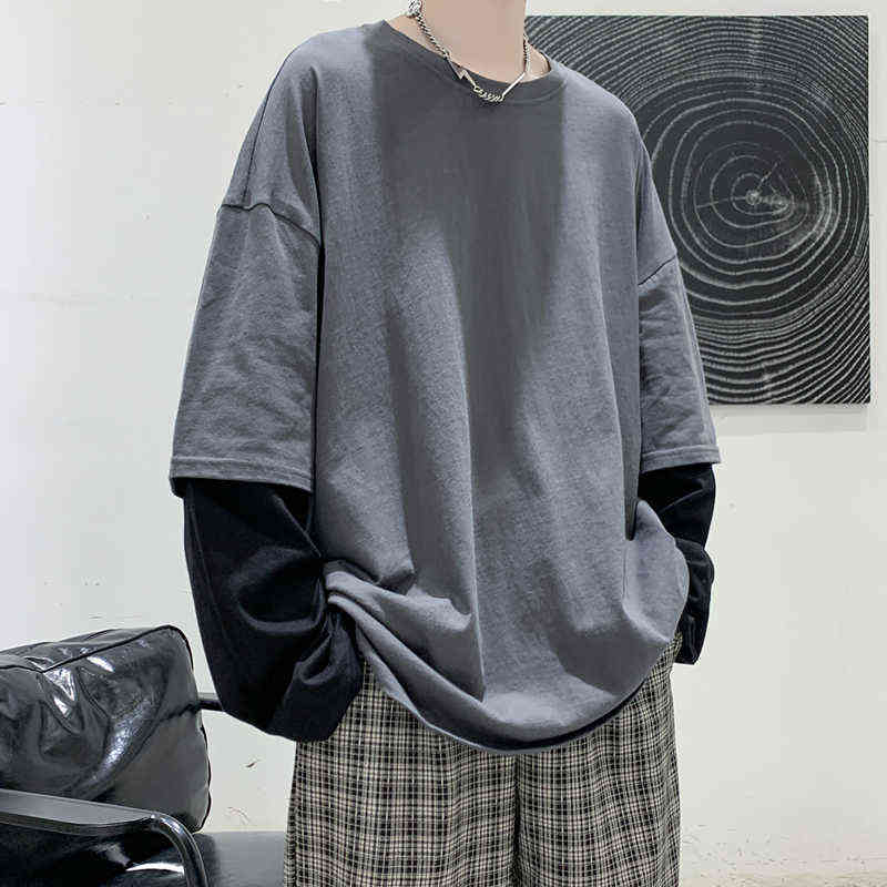 

2022 Men Solid Color Sweatshirts Oversized Patchwork Men Hoodies Sweatshirts Streetwear Black Hoodie Women Hip Hop Y220716, Packing bag