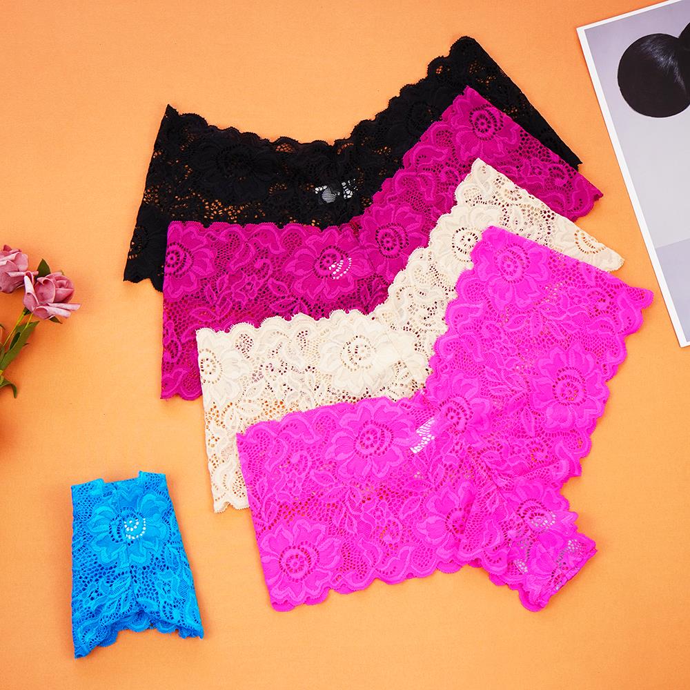 

Sexy Womens Lace Panties Seamless Boxer Shorts Low Waist Female Sport Panty Hollow Underwear Lingerie For Women, Fuchsia