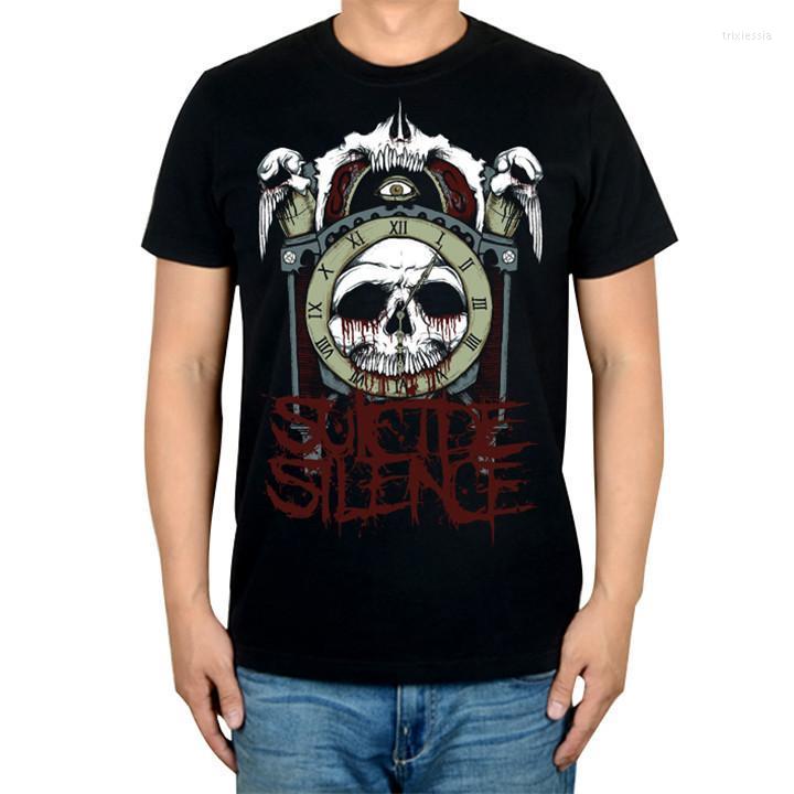 

Men' T-Shirts Designs Streetwear Rocker Suicide Silence Band Rock Brand Black Shirt 3D Punk Hardrock Heavy Dark Metal 100%CottonMen' Trix2, Beige